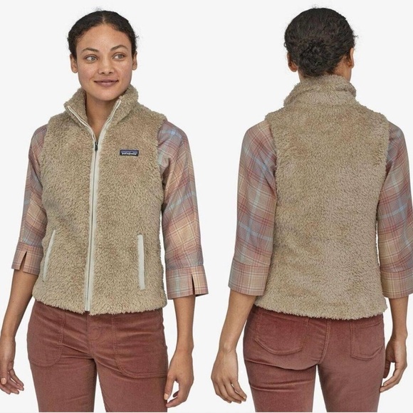 Patagonia Jackets & Blazers - Patagonia Los Gatos Fuzzy Vest El Cap Khaki Sherpa Furry, Sz Lg